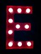 LED Marquee Letter Light Sign Wooden Red (E) 25cm