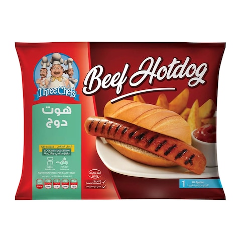 Three Chefs Hot Dog -  1 kg - 12 Pieces