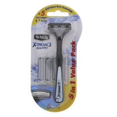 Schick Xtreme 3 Sub Zero Disposable Razor 6pieces Blue