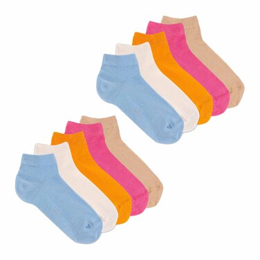 Solo Baby Girl Plain Socks - 1-2 Month - 5 Pairs - Assorted Colors + 5 Pairs Free