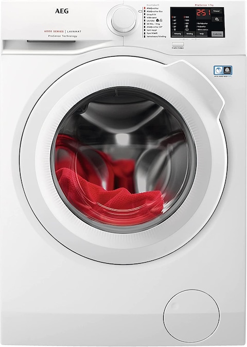 AEG Washing Machine Front Load 7 kg, 1200 RPM, LFW6I7261B, Made In Poland (1 Year Warranty)