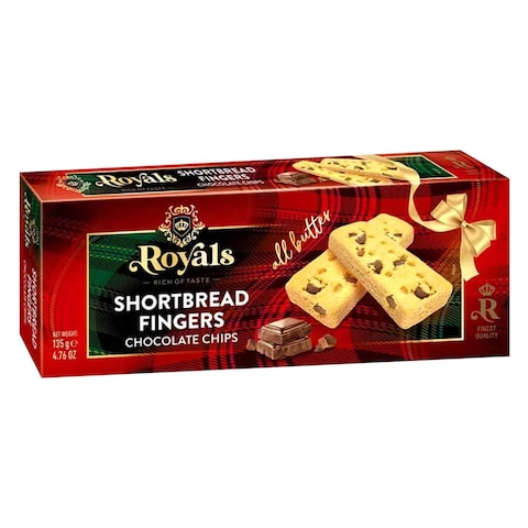 Royals Shortbread Fingers Chocolate Chips Cookies 135g