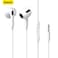 Baseus Encok H17 3.5mm Lateral in-ear Wired Earphone Button Control Headphones Lightweight Headset Compatible with 3.5mm Port Devices Support High-Definition Voice Calling White