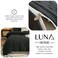 Luna Home Washable Cotton 6 Piece King Size Duvet Cover Plain Design, Plain Black Color