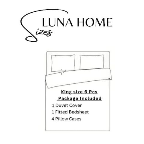 Luna Home Single Size 4 Pieces Bedding Set, Washable Cotton Dark Gray Color