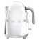 Smeg 50's Style Electric Kettle KLF03WHUK, 3000 W, 1.7 L, White, Stainless Steel, Glossy Finish