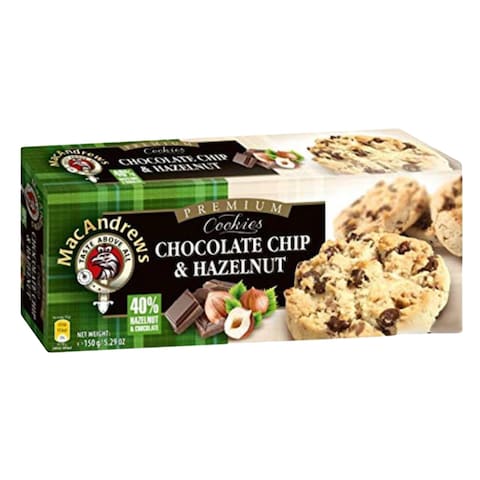 Mac Andrews Chocolate Chip And Hazelnut Cookies 150g