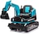 Lovely Baby Kids Ride On Excavator LB 508L, Anti-Fall, Toy Digger Construction Car, Sit &amp; Drive Electric Riding Trailer Bulldozer, 360&deg; Multi-Terrain Driving Remote-Control Gifts for 3-8 - Blue