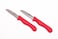 Stainless Steel 2Pc Fruit Knife Set, Red Colour, BG39900RD
