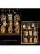 Wooden Christmas Ornaments with Lights - Festive Indoor Holiday Decorations (4 Pc Set))