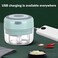 Electric Rechargeable Mini Food Chopper, Portable 100ml Vegetable Blender, Food Processor Mincer for Kitchen Vegetable Garlic Grinder (100 ml) (White)
