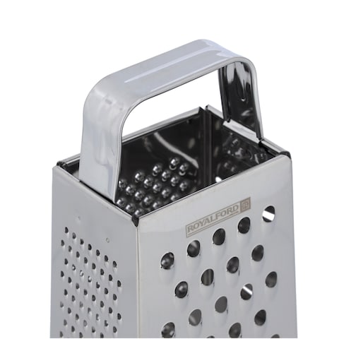 Royalford Stainless Steel 4 Side Grater, 9 Inch, RF10292, Grate, Slice And Zest, Sharp Blade &amp; Easy Grip Handle, Best For Parmesan Cheese, Vegetables, Ginger