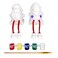 Santa &amp; Snowman DIY Paint Set  w/Light 2Pcs/Box