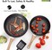 Royalford Frying Pan Set With Durable Marble Coating, 2 Pc &ndash; Induction Safe Non-Stick Frying/Saute Pan, Die-Cast Aluminium Build With Metallic Copper Coated Exterior &ndash; Skillet Fry Pan Set (22 &amp; 26 cm)