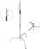 Coopic C40 4 Packs Stainless Steel Heavy Duty C-Stand 1.5 Meters To 3 Meters Adjustable Tripod With Turtle Base For Sturdy Photographic Studio Strobe Light Reflector Umbrella LED Light