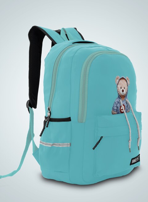 Bear Pattern Large Capacity Backpack, Nylon Durable Lightweight School Backpack, Fashion Travel Computer Bag