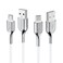 Cygnett Micro-USB to USB-A [2.4A/12W] [PD] Fast Charging [5 Years Warranty] - for Samsung S7/S6, Note, LG, Nexus, Nokia, PS4, Xbox Controller - Stainless Steel Armored Braided - 1M /3ft - White