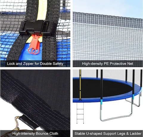 Rainbow Toys, Trampoline 6Ft Free Installation And Delivery High Quality Kids Fitness Exercise Equipment Outdoor Garden Jump Bed Trampoline With Safety Enclosure