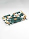 Lowha Decorative Acrylic Serving Tray With Gold Metal Handles And Palm Leaves Design 20x30 cm