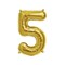 The Party Popper - 40 Inch Gold Color Number Balloons (Number 5)