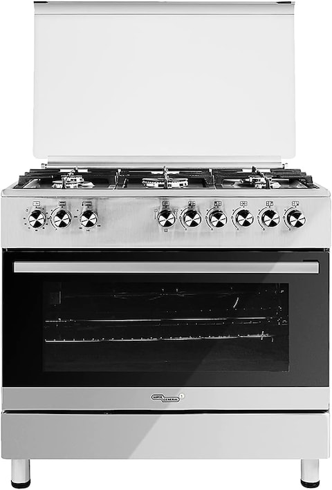 Super General 90x60 Cm Freestanding 5 Gas Cooker, Stainless Steel, SGC9603FSHG