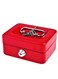 Lavish [1-Unit] Cash Box With 2Pcs Keys Size 150 X 120 X 80 mm Red Color