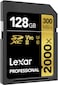 Lexar Professional 2000X SDhc/SDxc Uhs-Ii Memory Card 300Mbps, 128GB Capacity