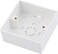 DOT 84mm x 84mm White Plastic Housing RJ45 RJ11 Face Plate Back Box Gang Mounting Box