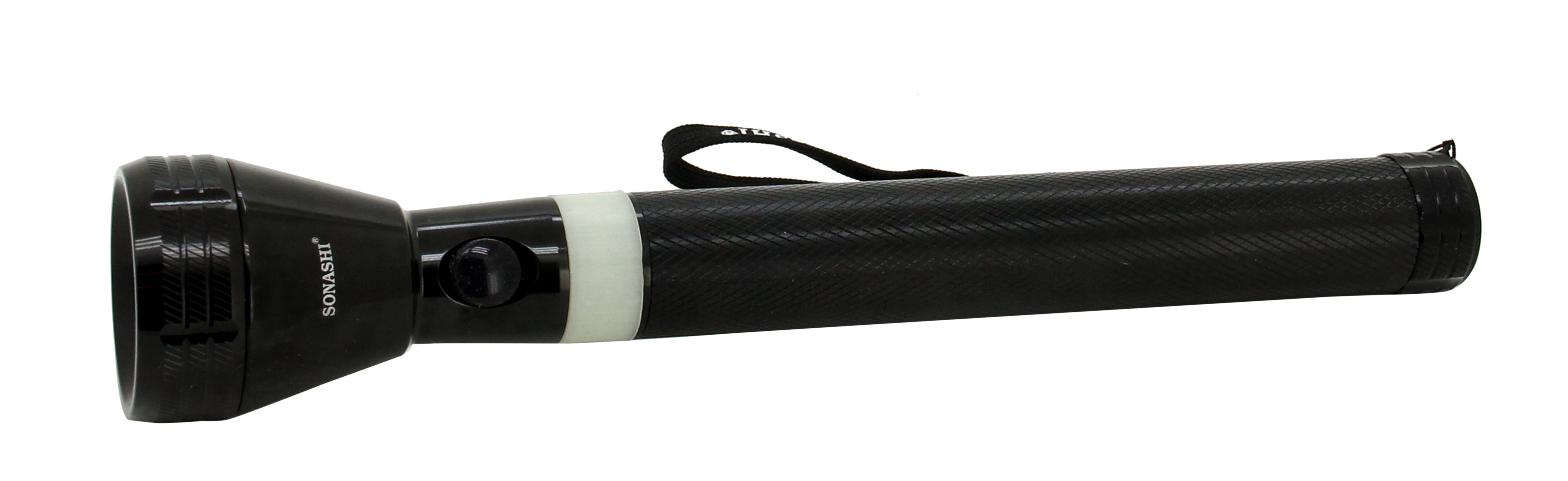 Sonashi 2 -Piece Rechargeable LED Torch Set Black 19centimeter
