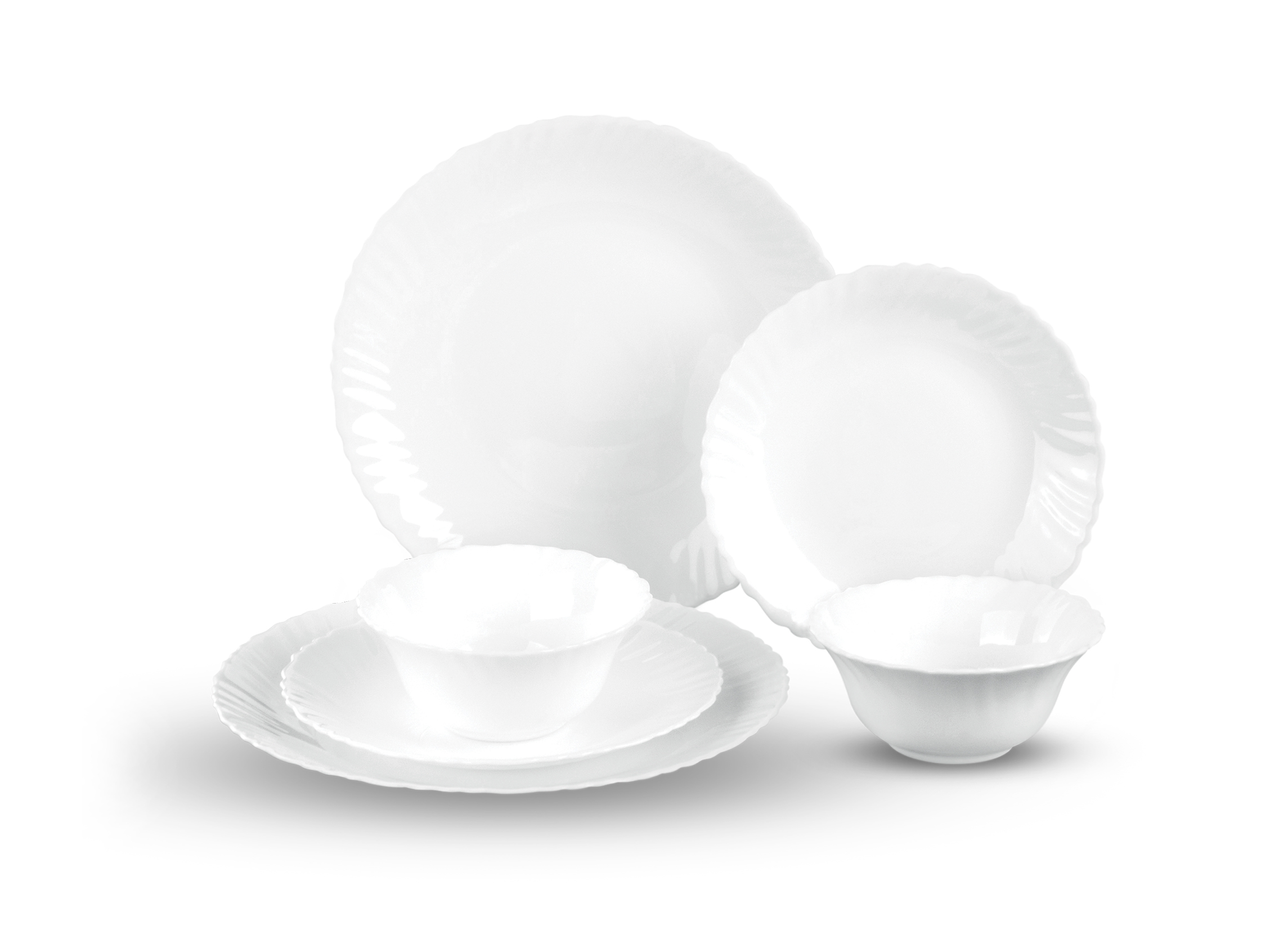 Royalford Opal Wear Dinner Set, 12Pc, Beautiful Elegant Design, Rf10287, Dishwasher Safe/Freezer Safe, Ideal For Family Meals And Casual Gatherings Etc