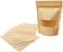 Generic Kraft Stand Up Pouch Bags, 200Pcs 12*20Cm Kraft Paper Zipper Pouch, Storage Brown Paper Bags With Zip Lock And Transparent Window