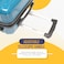 STARGOLD ABS+PC Spinner Wheels Trolley Single Luggage Number Lock Smart Carry On Suitcase 20 Inches