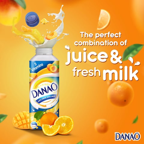 Danao 5 Vitamins Juice Drink With Milk 180ml Pack of 6