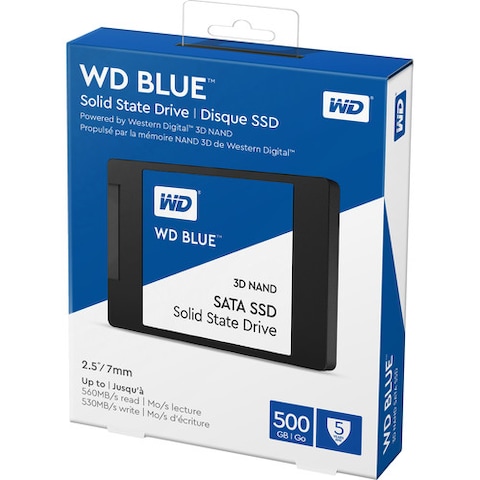 WD 500GB Blue 3D NAND SATA III 2.5&quot; Internal SSD (WDBNCE5000PNC-WRSN)