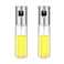 2PCS/Set Olive Oil Sprayer Dispenser for Cooking,Glass Oil Spray Transparent Vinegar Bottle Oil Dispenser 100ml for BBQ/Making Salad/Baking/Roasting/Grilling/Frying Kitchen,
