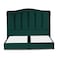 In House Shumt Velvet Bed Frame - Queen - 200x150 cm - Dark Green