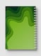 Lowha Spiral Notebook With 60 Sheets And Hard Paper Covers With Abstract Green Paper Cut Style Design, For Jotting Notes And Reminders, For Work, University, School