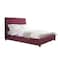 In House Las Palmas Velvet Bed Frame - Queen - 200x140 cm - Dark Pink