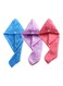 Mylsmple Pack Of 3 Microfiber Hair Towel Turban Wrap Blue/Purple/Pink 63X24cm