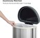 EKO Aria Brushed Stainless Steel Step Kitchen Trash Can Semi-Round 45L