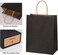 Sdootjewelry Black Gift Bags, Kraft Paper Gift Bags With Cotton Handle, 50 Pcs Heavy Duty Matte Tote Paper Bags, Shopping Bags- 8.3 X 4.3 X 10.6"