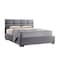 In House Lombardia Velvet Bed Frame - Single - 200x90 cm - Gray