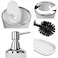Bathroom Accessories Set 6 Piece Bath Ensemble with Smooth Surface Includes Soap Dispenser, Toothbrush Holder, Toothbrush Cup, Soap Dish for Decorative Countertop and Housewarming Gift, White