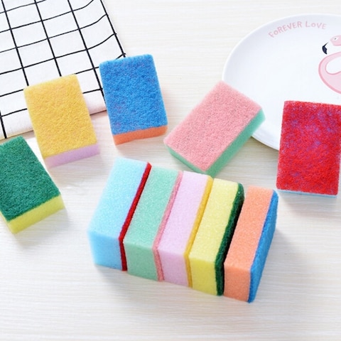 Lavish 10Pcs Household Dishwasher Sponges Cleaning Universal Sponge Brush Set Kitchen Cleaning Tools Washing Scourer Home