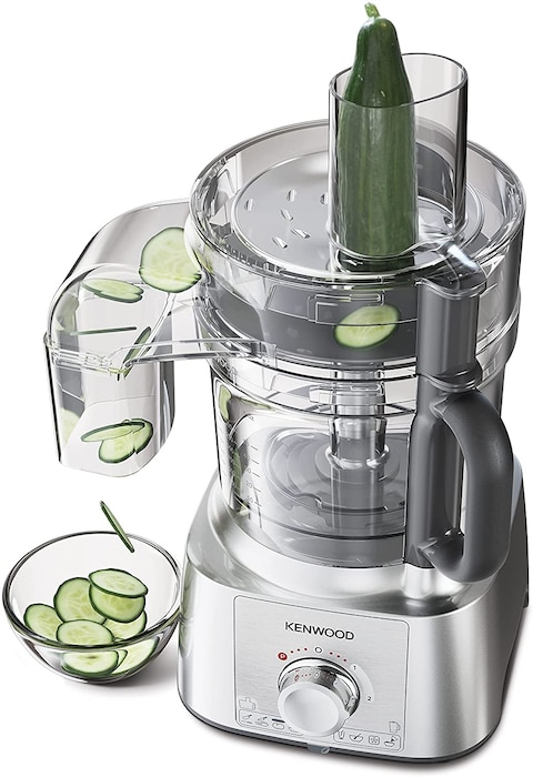 Kenwood Food Processor 1000W Multi-Functional with 3 Stainless Steel Disks, Blender, Grinder Mill, Juicer Extractror, Whisk, Dough Maker, Citrus Juicer, Express Serve/Salad Maker FDP65.880SI Silver
