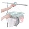 1PC.-32Clips, Clothes Hanger Rack, 32 Clips Folding Clothes Hanger, Blue.