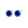 Caflon Fashion Sense Gold Plated Sapphire Tiffany Earring, 5 mm