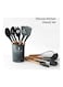 11-Piece Kitchen Utensil Set Black 32 x 11 x 11cm