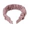 Aiwanto 2Pcs Ruffle Silk Black Hair Band Headband Womens Hair Accessories (Black&amp;Light Pink)