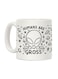 muGGyz Printed Ceramic Coffee Mug White